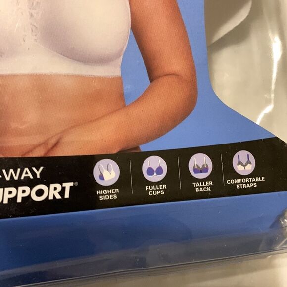 Playtex 18 hour all around smoothing bra. Size 44C white shoulder comfort bra - Picture 8 of 8